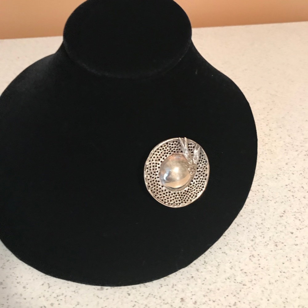 Antique Sterling Silver Hat Pin/Brooch/Pendant - Picture 4 of 5